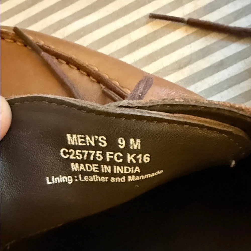 Cole Haan Tan Leather Boat Shoes